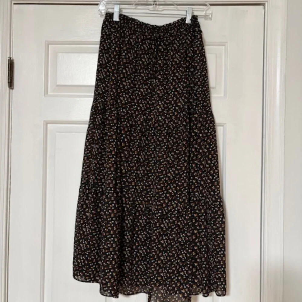 Madewell Georgette Tiered Maxi Skirt in Adorable Ditsy - Picture 6 of 7